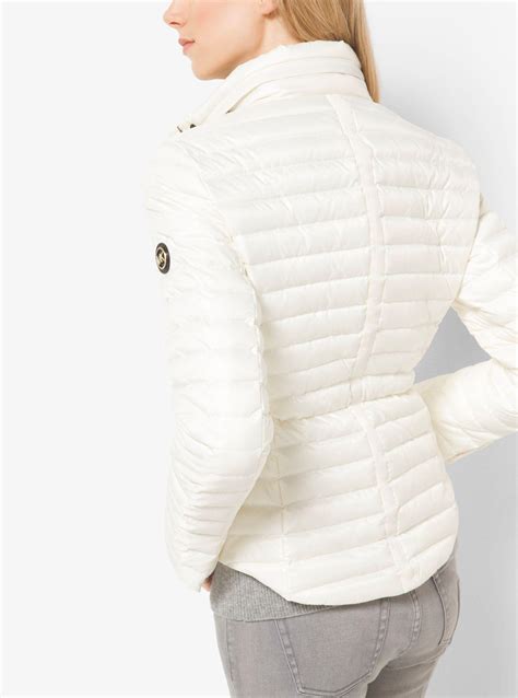 michael kors white puffer jacket|michael kors packable puffer jacket.